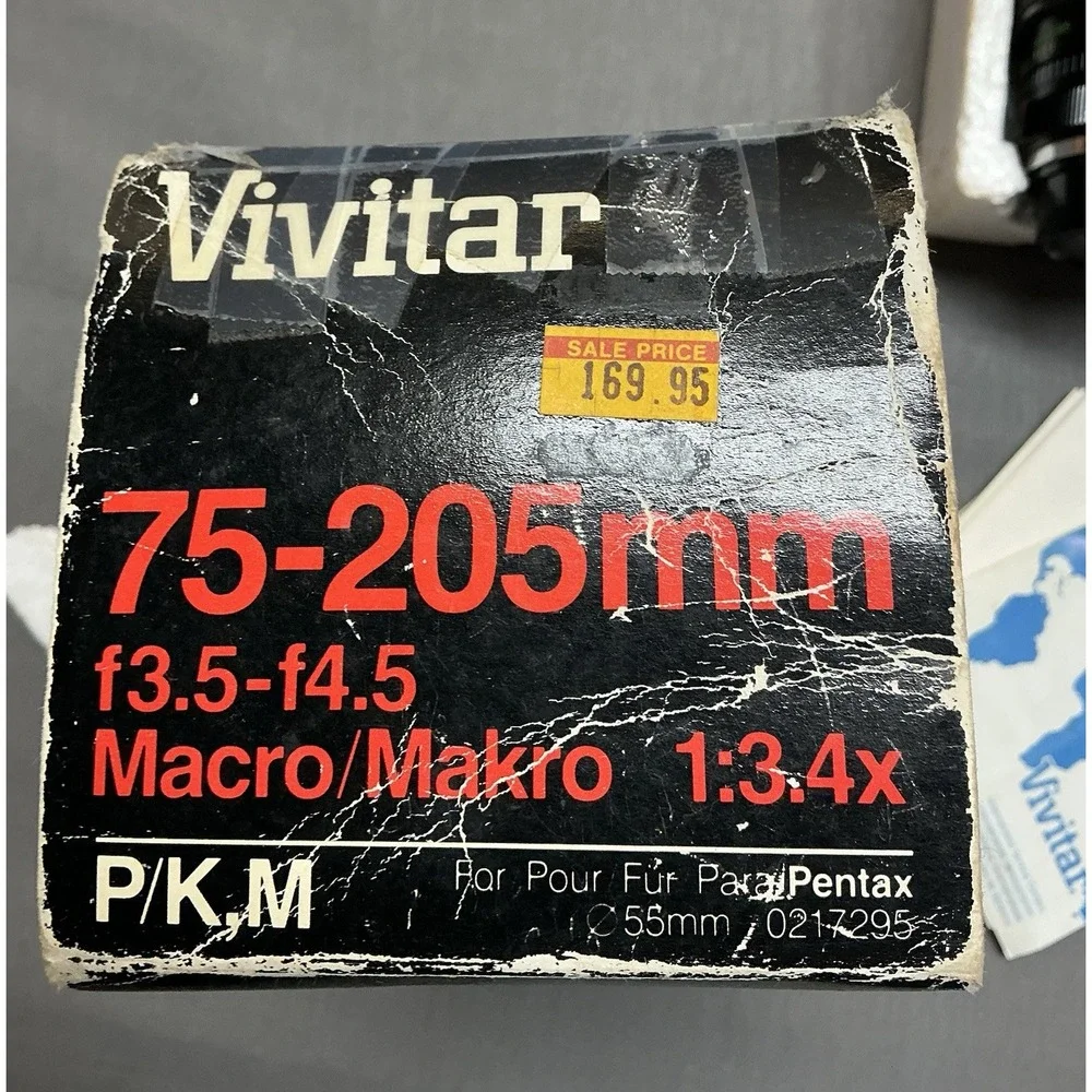 Vivitar 75-205mm f3.5-4.5 MC Manual Focus Lens for Minolta Mount NOS NIB Japan